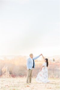 twirling engagement shoot poses