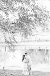 black and white engagement shoot photos