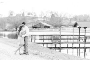 south wind ranch black and white engagement photos