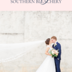 pink and navy southern bleachery wedding photos