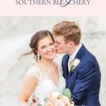 pink and navy southern bleachery wedding photos
